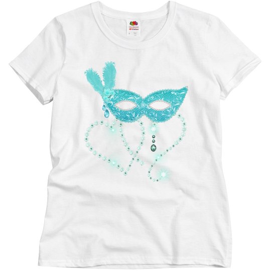 Turquoise Masquerade Hearts