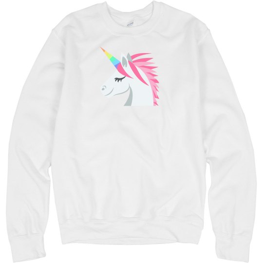 Unicorn Face Unisex Sweatshirt