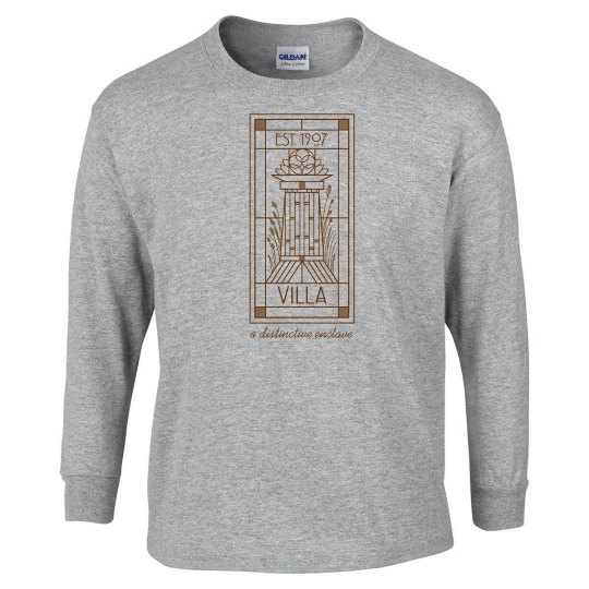 UNISEX COTTON LONG SLEEVE Original Villa logo TEE UNISEX COTTON LONG SLEEVE Original Villa logo TEE