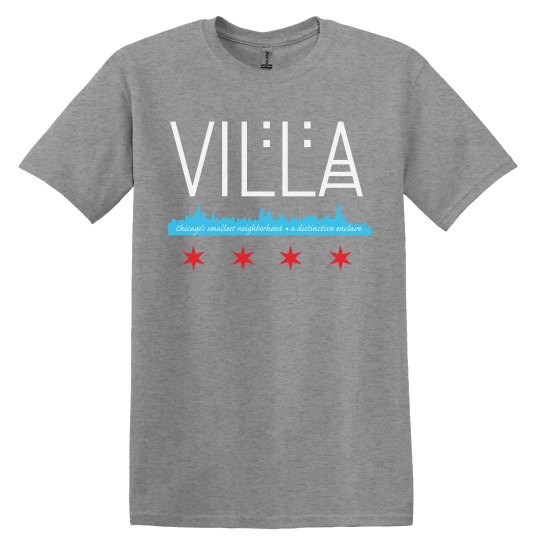 UNISEX Gray Villa Skyline Logo BASIC TEE UNISEX Gray Villa Skyline Logo BASIC TEE