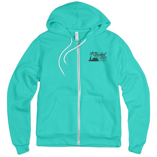 Unisex Zip Hoodie with Black Logo