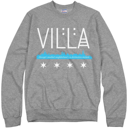 Villa Chicago Skyline-Flag Cozy Sweatshirt Villa Chicago Skyline-Flag Cozy Sweatshirt