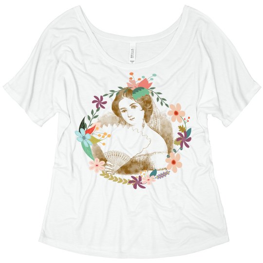 Vintage Fan Lady Floral Vintage Fan Lady Floral