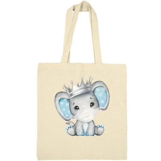 watercolor baby boy elephant with mask
