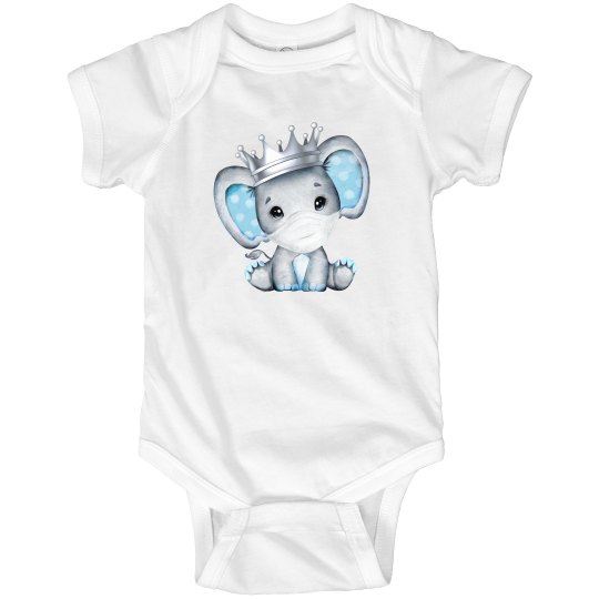 watercolor baby boy elephant with mask