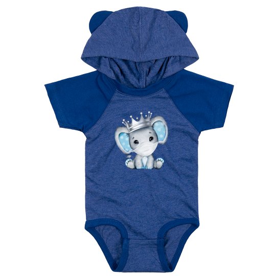 watercolor baby boy elephant with mask