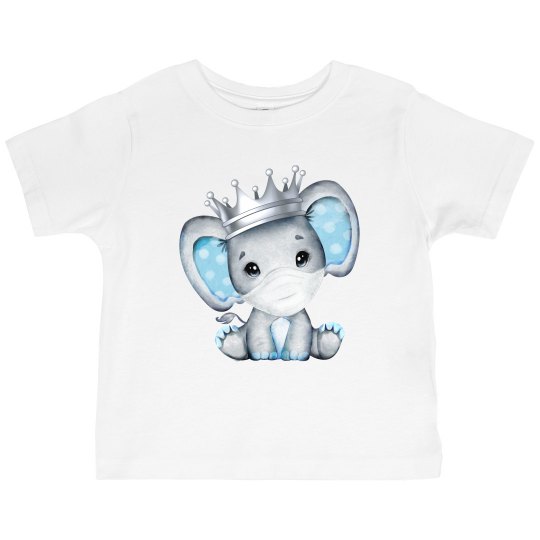 watercolor baby boy elephant with mask