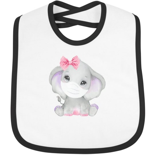 watercolor elephant with mask