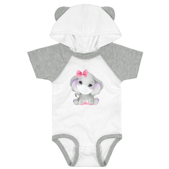 watercolor elephant with mask