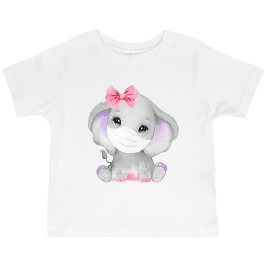 watercolor elephant with mask