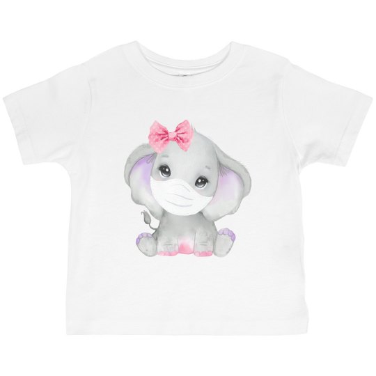 watercolor elephant with mask