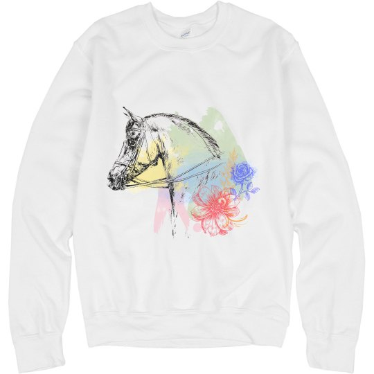 Watercolor Horse Head