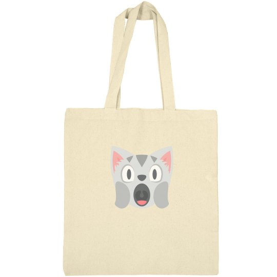 Weary Cat Face Tote Bag 