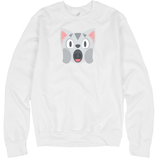 Weary Cat Face Unisex Sweatshirt 