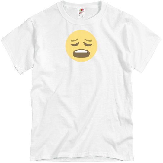 Weary Face Emoji Unisex Tee