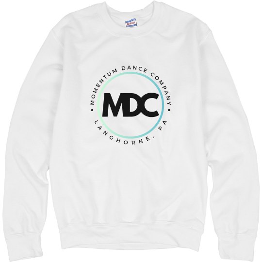 White adult circle MDC crewneck White adult circle MDC crewneck