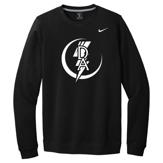 “White DA Logo” on Nike Unisex Sweatshirt