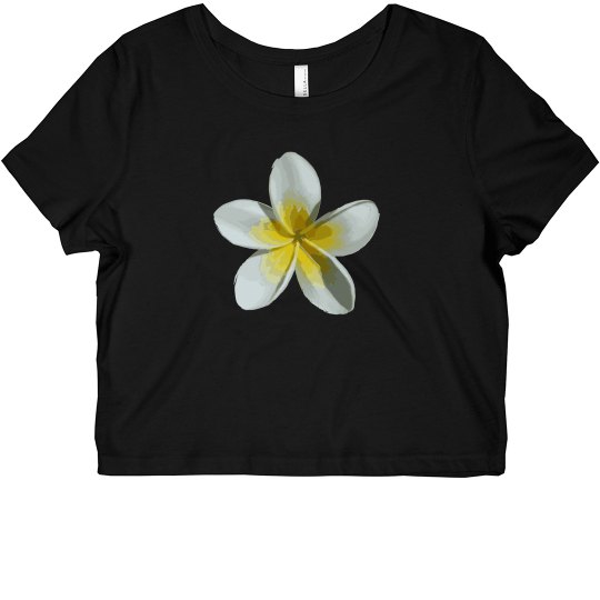 White Flower Crop Top 