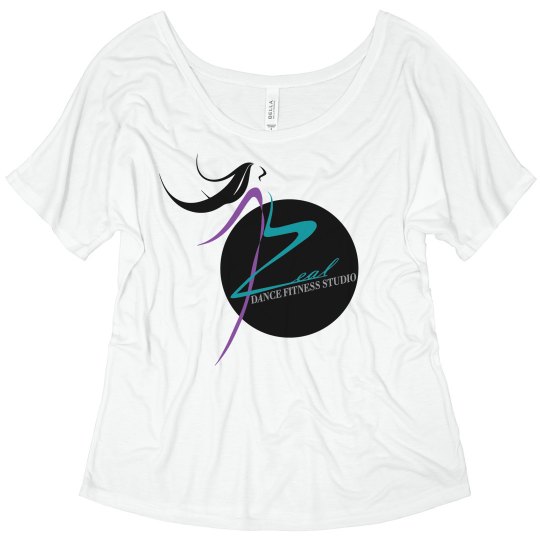 White Flowy Shirt with Zeal Logo