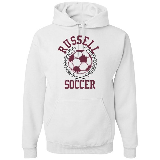 White hoodie ball with Laurel