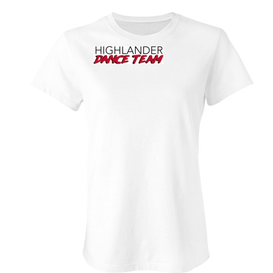White Junior Fit Tee: Plain White Logo T-shirt