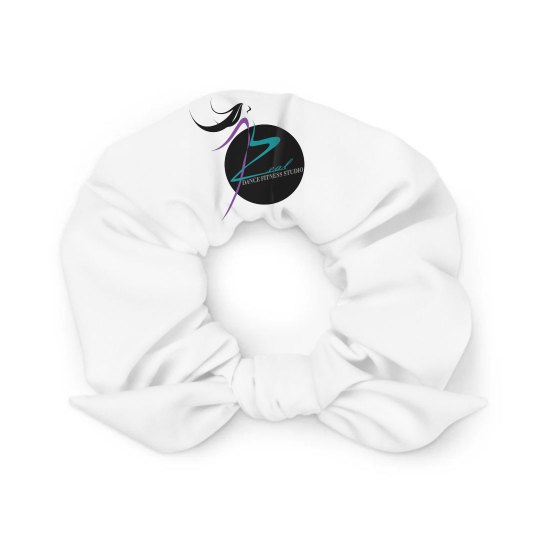 White Scrunchie with Zeal Logo White Scrunchie with Zeal Logo