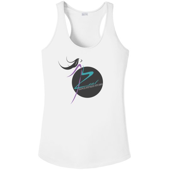 White Slim Fit Tank with Zeal Logo