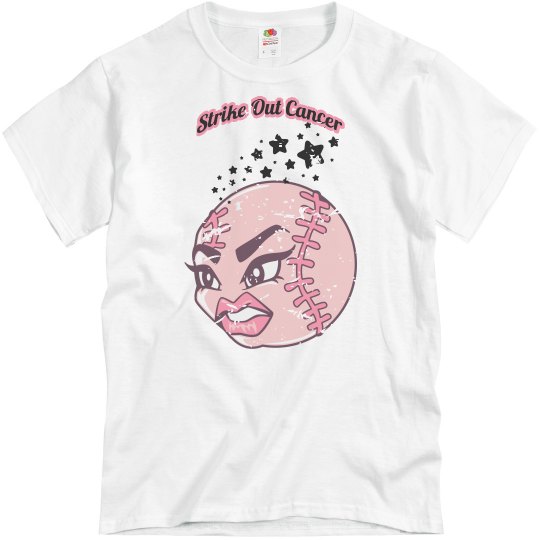 White tee w/baseball graphic