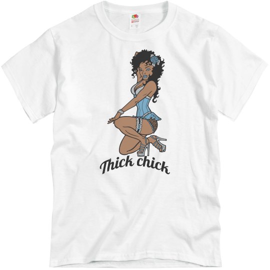 White tee w/brown & Carolina blue graphic 