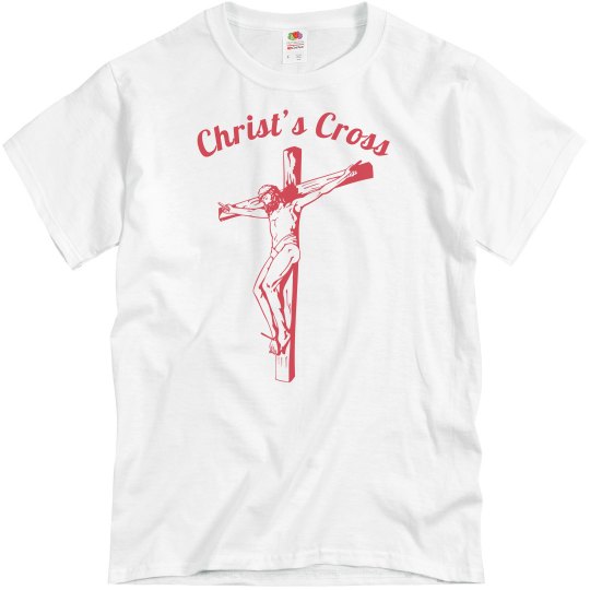 White tee w/Christ graphic 