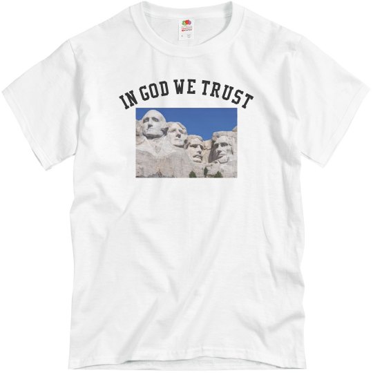 White tee w/forefathers graphic 