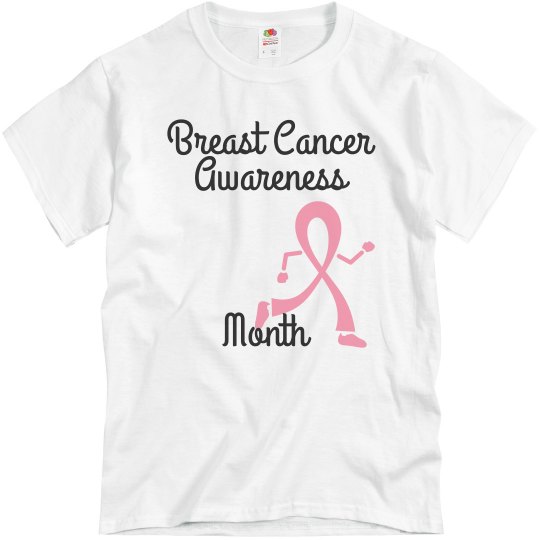 White tee w/ribbon man graphic