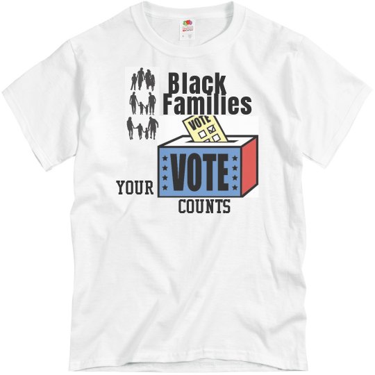 White tee w/voting #3 graphics