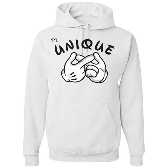 White 'unique' hoodie