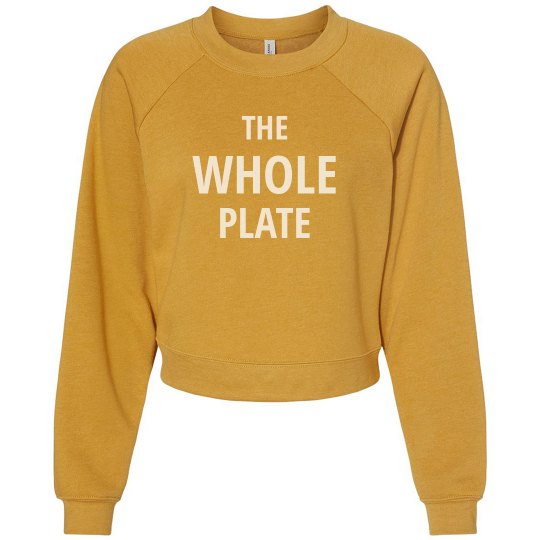 Whole Plate Crop Sweatshirt Gold