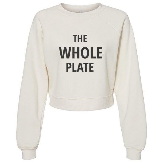 Whole Plate Crop Sweatshirt Ivory