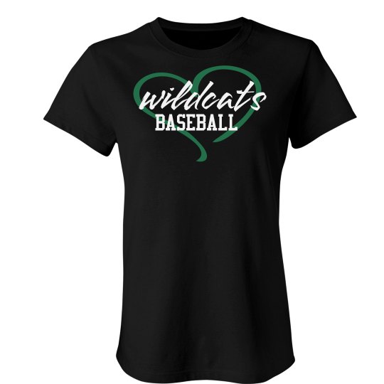 Wildcats Baseball Love Black
