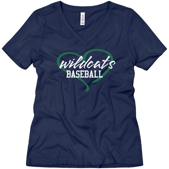Wildcats Baseball Love Relaxed Black
