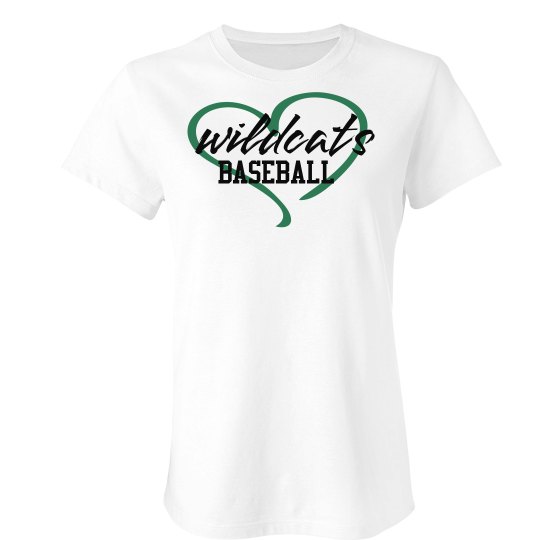 Wildcats Baseball Love White