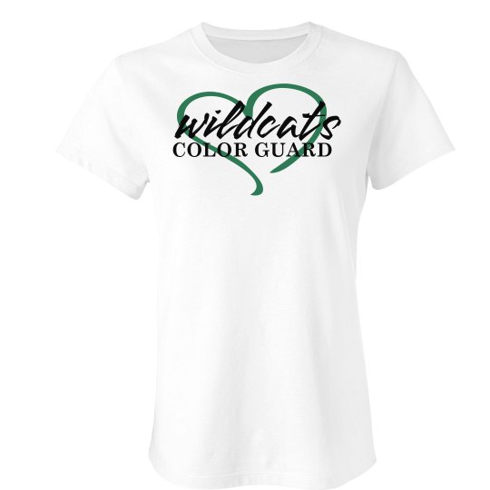 Wildcats Color Guard Love White