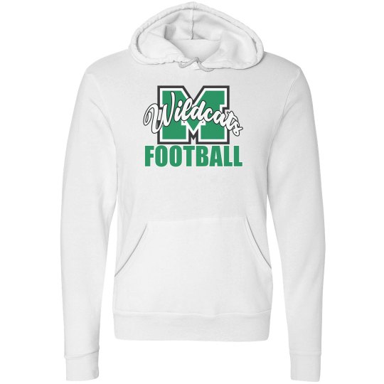 Wildcats Football M Hoodie White