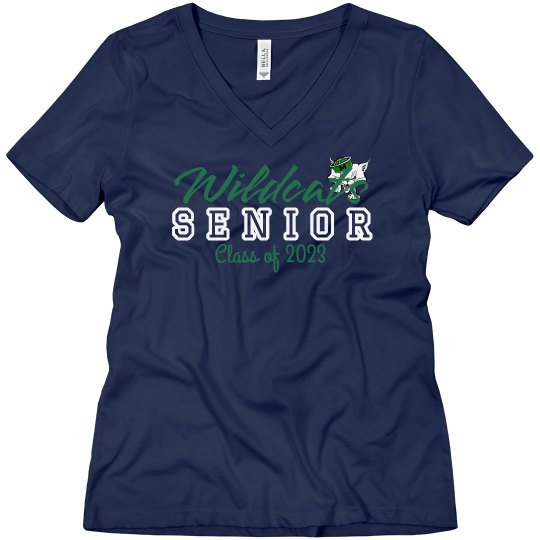Wildcats Senior 2023 V-Neck Black