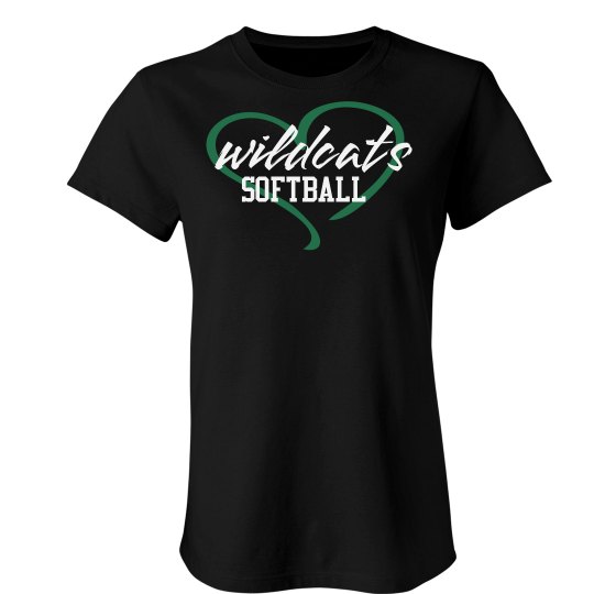 Wildcats Softball Love Black