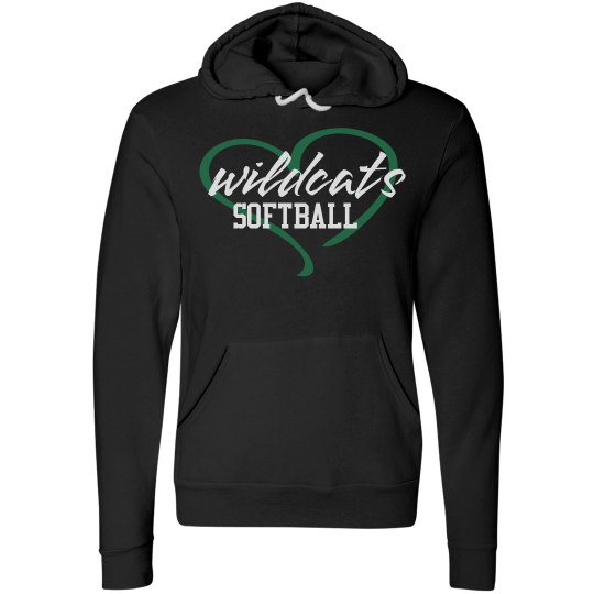 Wildcats Softball Love Hoodie