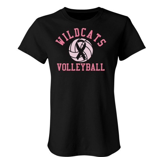 Wildcats Volleyball Breast Cancer Black 2