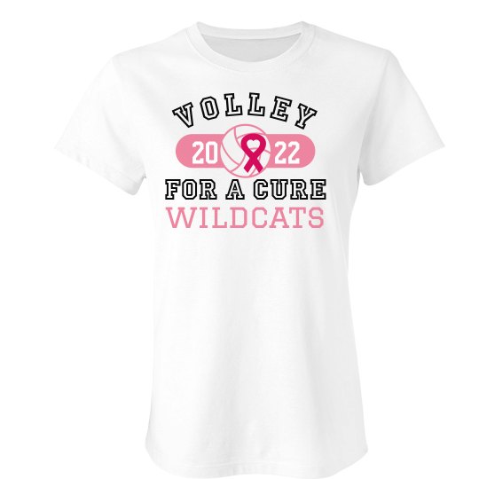 Wildcats Volleyball Breast Cancer Volley White