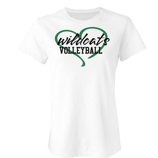 Wildcats Volleyball Love White