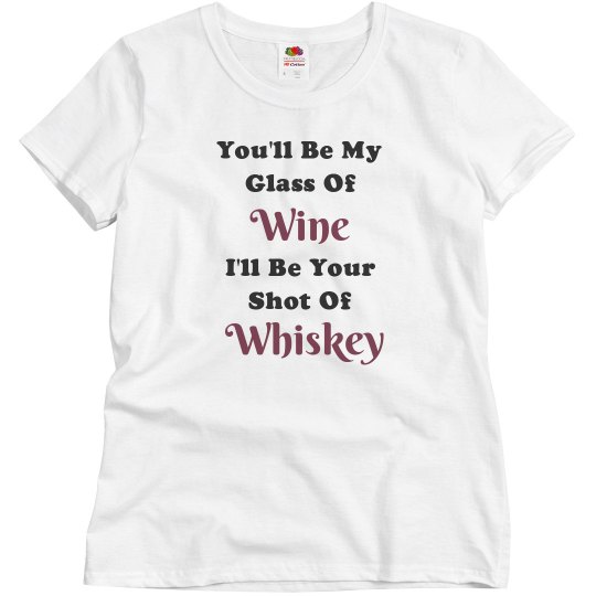 wine/whiskey tee
