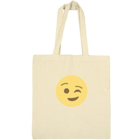 Winking Face Tote Bag 