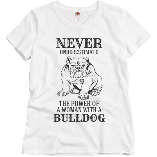 Woman with a Bulldog